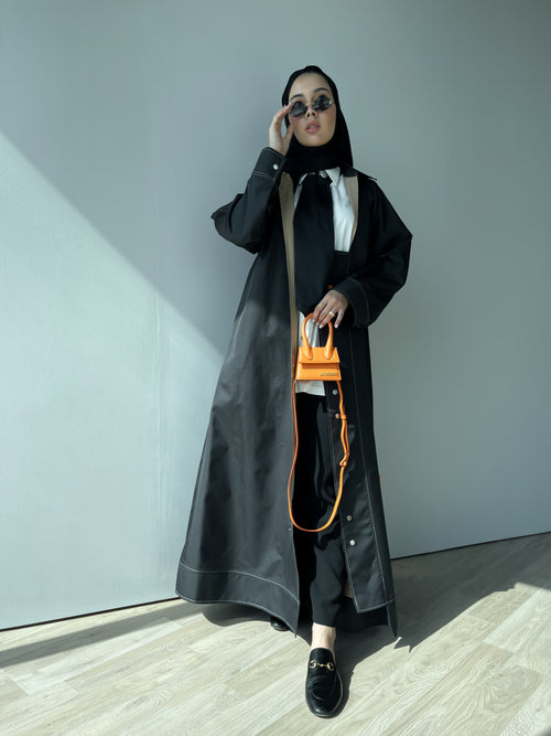 C 152      عباية قماش وتر بروڤ ( مطري )